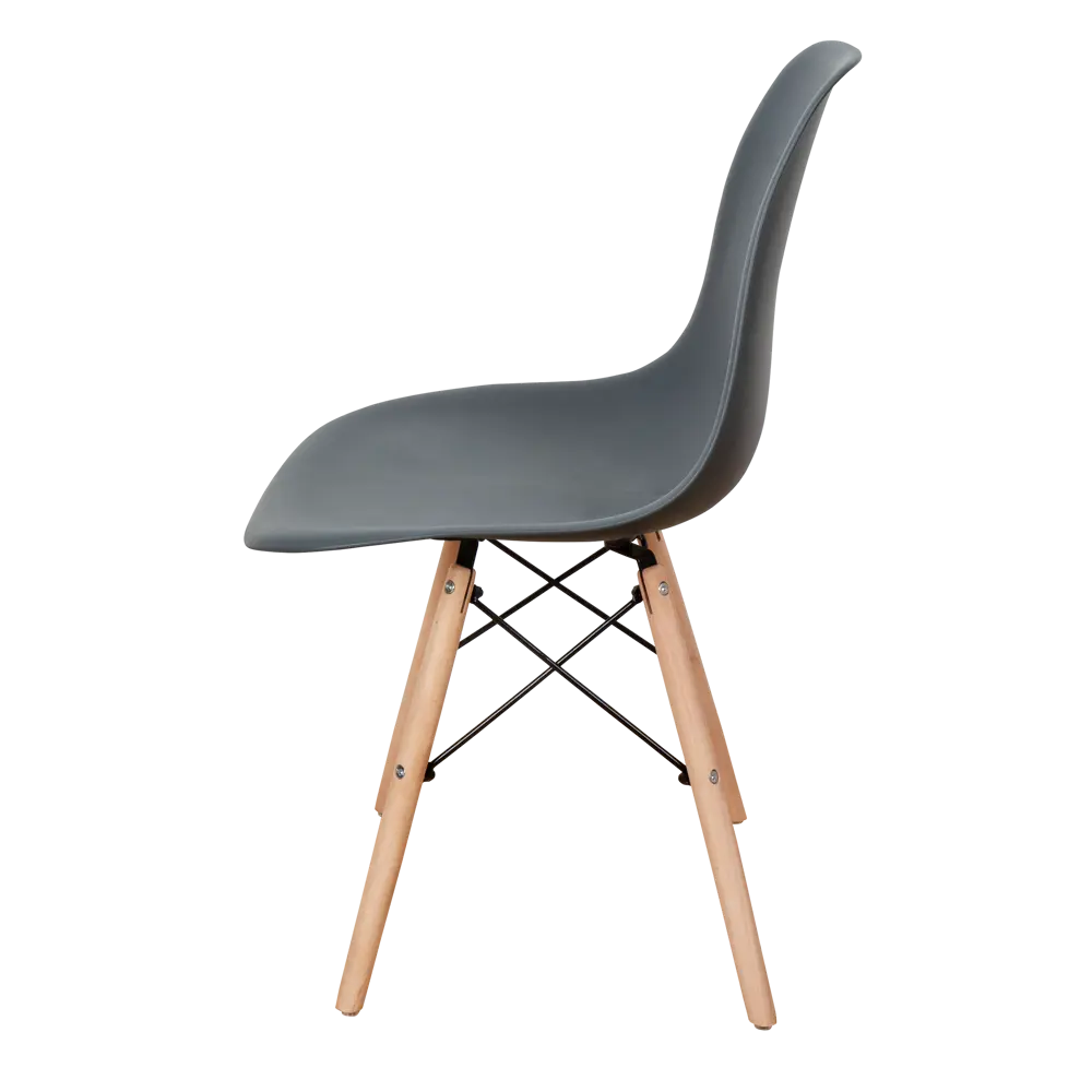 Фото 4 Комплект кухонных стульев 2 шт Derstuhl Wood 45x82x45 см полипропилен цвет темно-серый Фото 4 Комплект кухонных стульев 2 шт Derstuhl Wood 45x82x45 см полипропилен цвет темно-серый