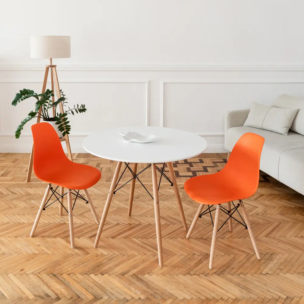 Фото Комплект кухонных стульев 2 шт Derstuhl Wood 45x82x45 см полипропилен цвет оранжевый Фото Комплект кухонных стульев 2 шт Derstuhl Wood 45x82x45 см полипропилен цвет оранжевый