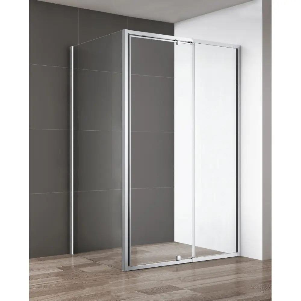 Фото 2 Душевая дверь Cezares 90500 130см эффект стекла прозрачный распашной