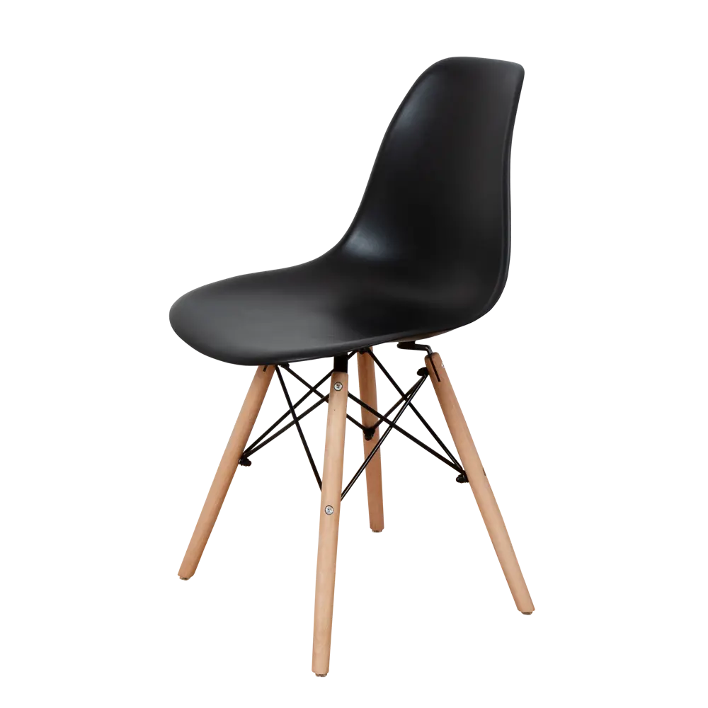 Фото 2 Комплект кухонных стульев 4 шт Derstuhl Wood 45x82x45 см полипропилен цвет черный Фото 2 Комплект кухонных стульев 4 шт Derstuhl Wood 45x82x45 см полипропилен цвет черный