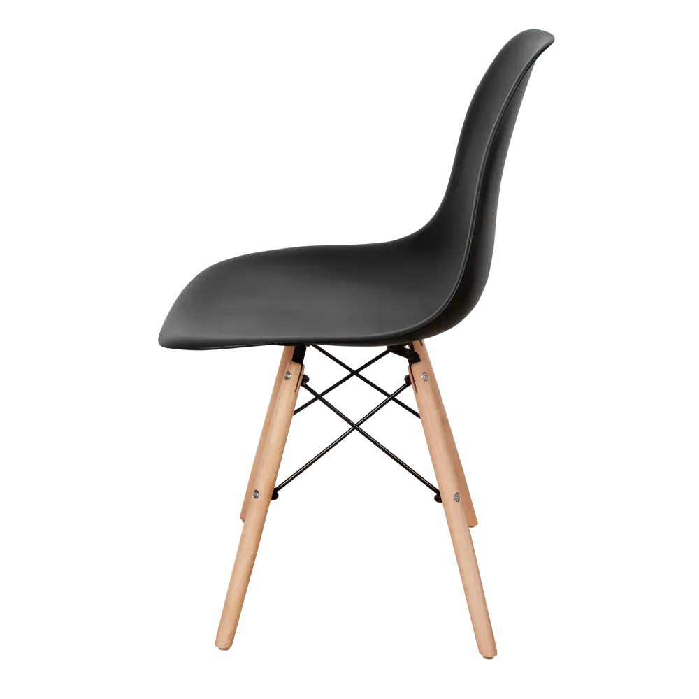 Фото 4 Комплект кухонных стульев 4 шт Derstuhl Wood 45x82x45 см полипропилен цвет черный Фото 4 Комплект кухонных стульев 4 шт Derstuhl Wood 45x82x45 см полипропилен цвет черный