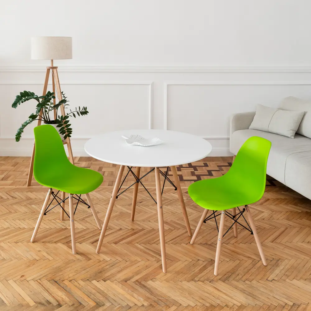 Фото 2 Комплект кухонных стульев 4 шт Derstuhl Wood 45x82x45 см полипропилен цвет салатовый Фото 2 Комплект кухонных стульев 4 шт Derstuhl Wood 45x82x45 см полипропилен цвет салатовый
