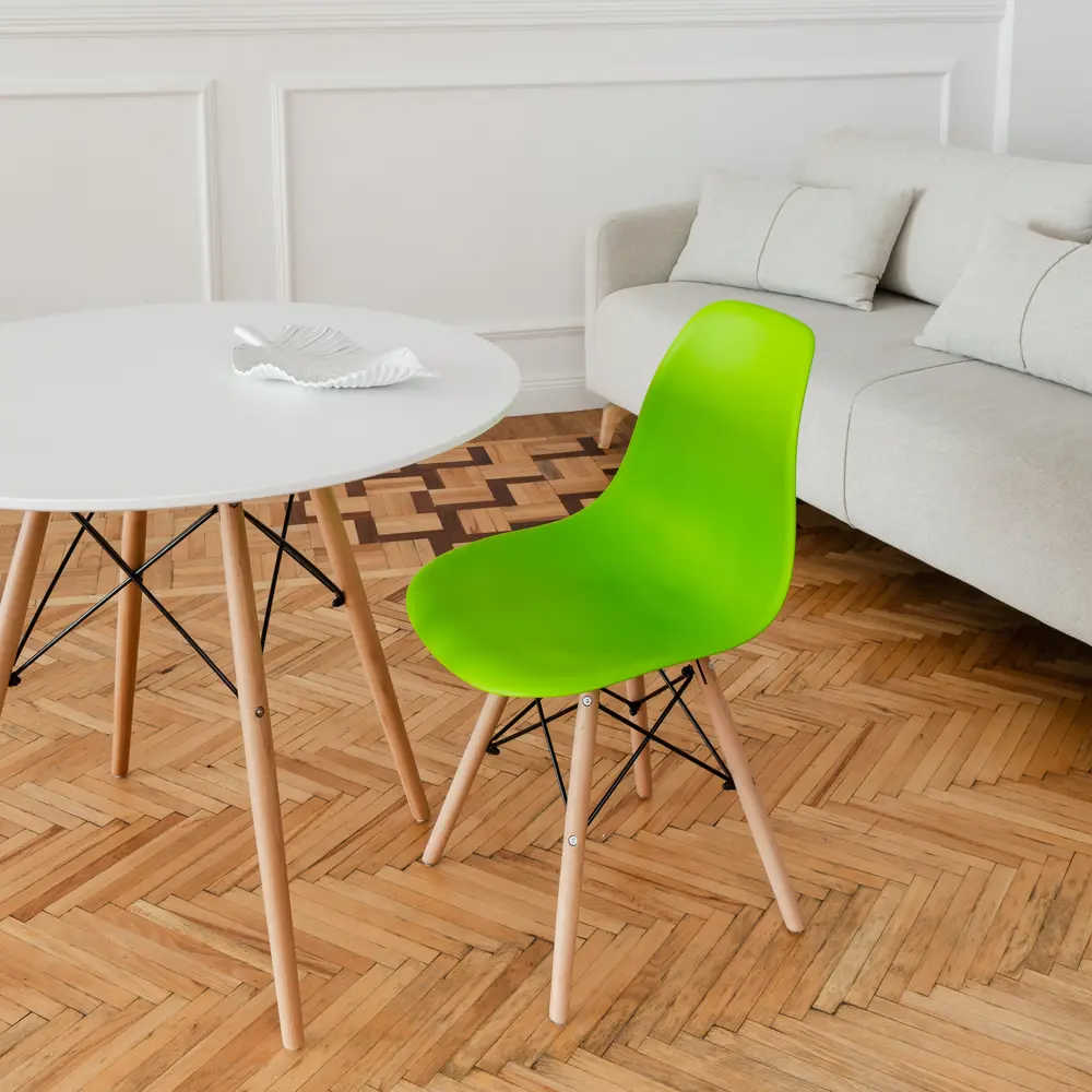 Фото 6 Комплект кухонных стульев 4 шт Derstuhl Wood 45x82x45 см полипропилен цвет салатовый Фото 6 Комплект кухонных стульев 4 шт Derstuhl Wood 45x82x45 см полипропилен цвет салатовый