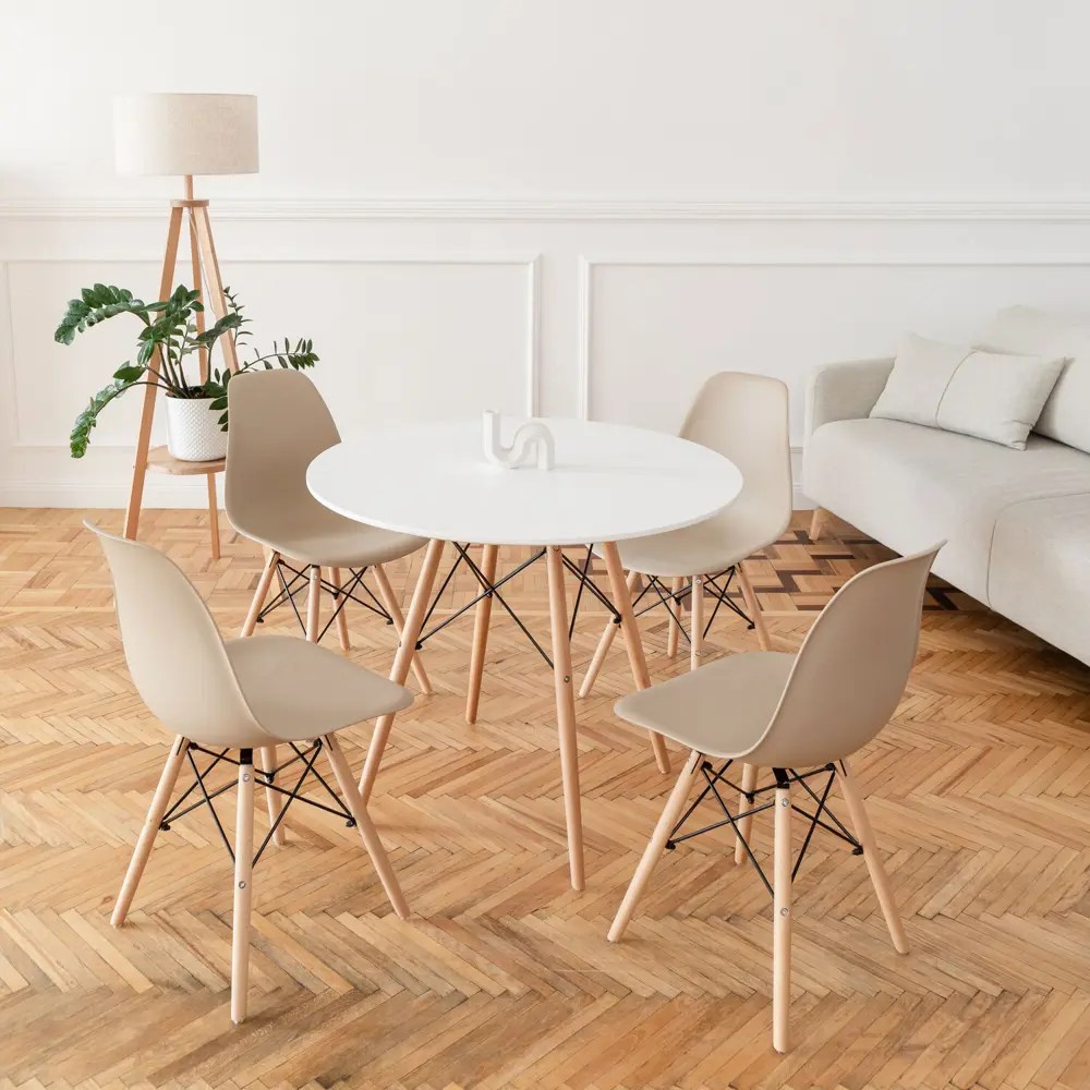 Фото 2 Комплект кухонных стульев 2 шт Derstuhl Wood 45x82x45 см полипропилен цвет темно-бежевый Фото 2 Комплект кухонных стульев 2 шт Derstuhl Wood 45x82x45 см полипропилен цвет темно-бежевый