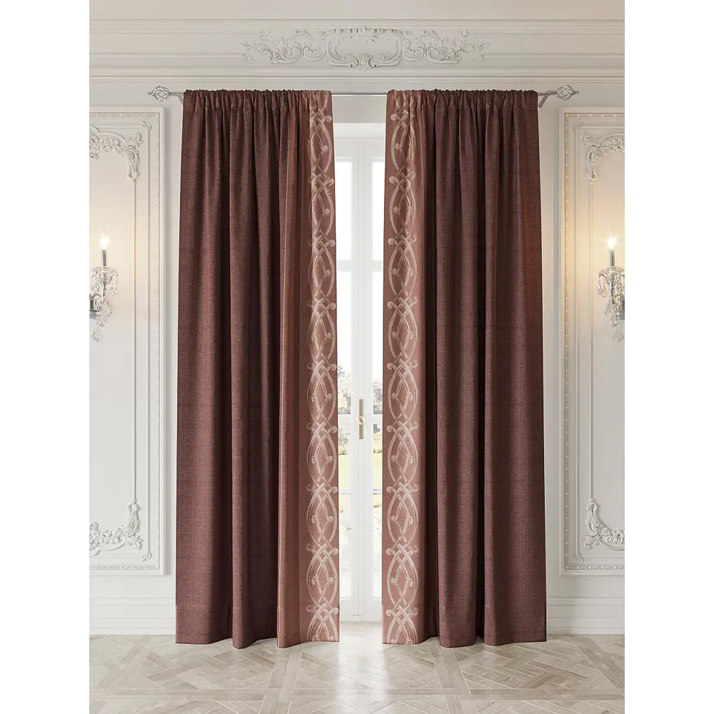 Фото 6 Комплект штор At home Базовая коллекция AT947276 на шторной ленте 280x150 см цвет оранжевый Фото 6 Комплект штор At home Базовая коллекция AT947276 на шторной ленте 280x150 см цвет оранжевый