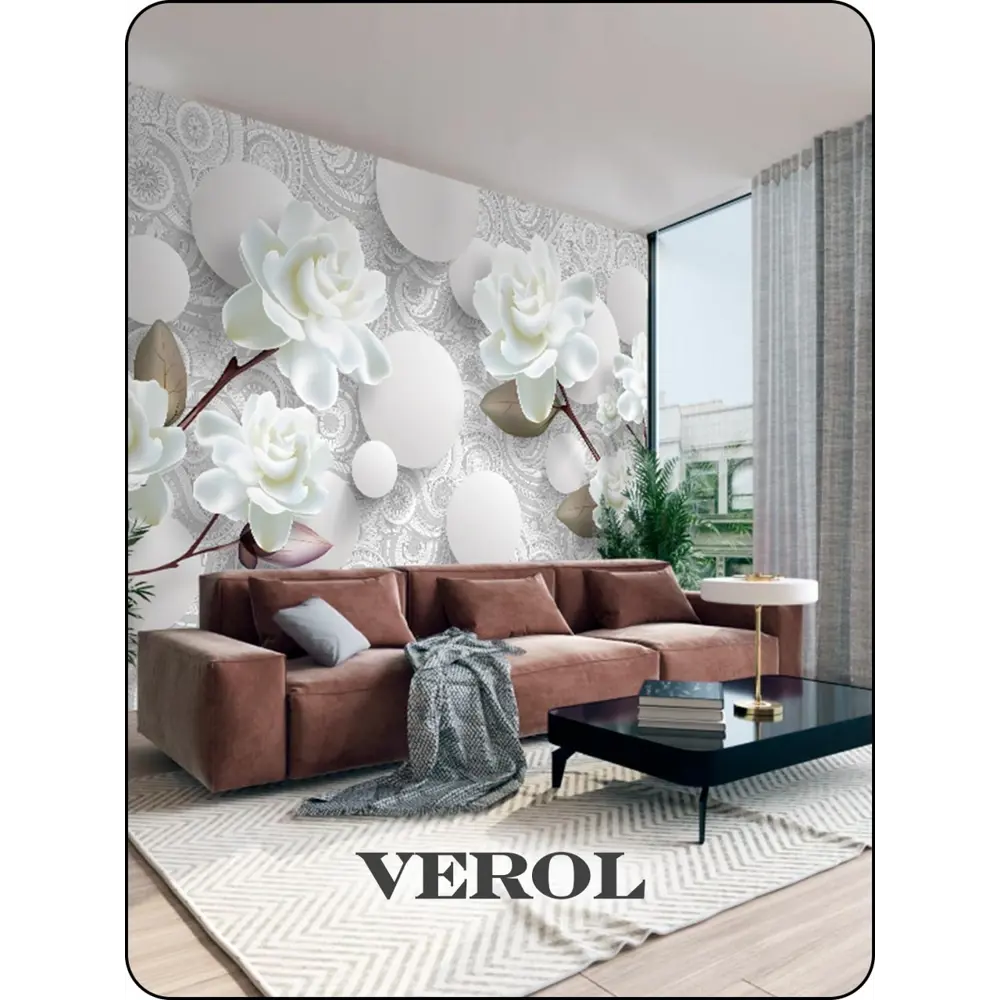 Фото 3 Фотообои флизелиновые с виниловым покрытием 3D Verol 400x283 см Магнолия Фото 3 Фотообои флизелиновые с виниловым покрытием 3D Verol 400x283 см Магнолия