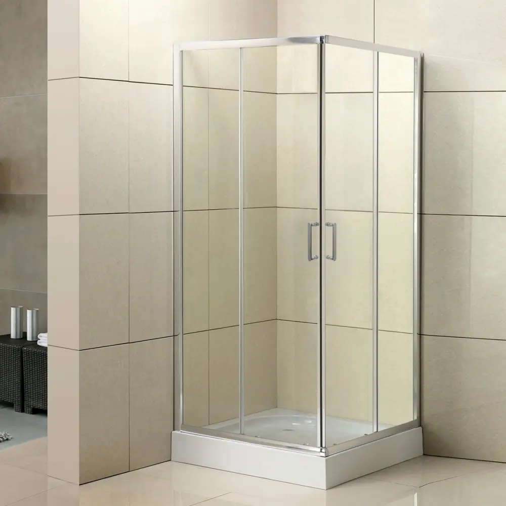 Фото 2 Душевой уголок Belbagno Uno 412352 квадратный 95.5x95.5см серебристый блеск профиль эффект стекла прозрачный Фото 2 Душевой уголок Belbagno Uno 412352 квадратный 95.5x95.5см серебристый блеск профиль эффект стекла прозрачный