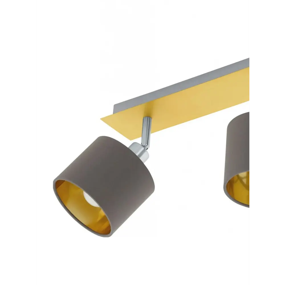 Фото 3 Спот поворотный Eglo Eg_97538 3 лампы E14 9 м² цвет жёлтый/золотой