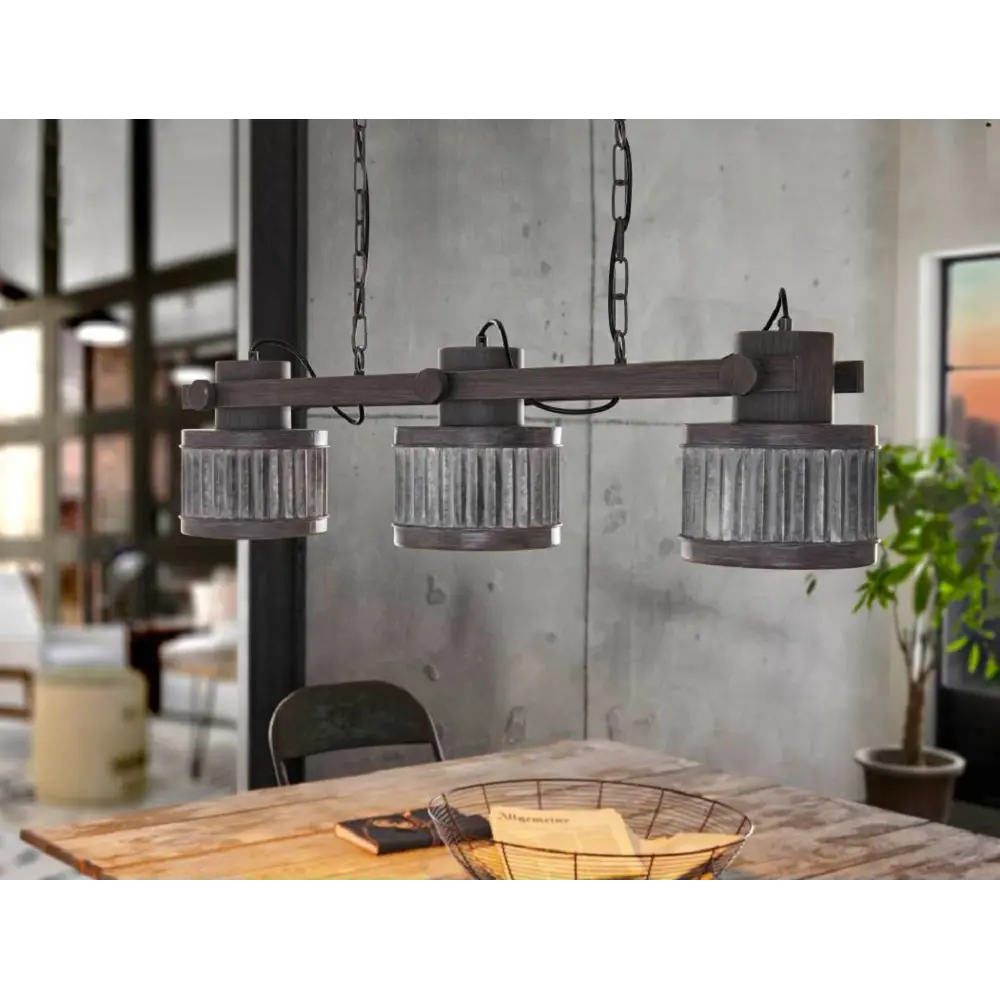 Фото 4 Светильник подвесной Eglo Turrock Eg_43447 3 лампы 24 м² цвет серый/черный Фото 4 Светильник подвесной Eglo Turrock Eg_43447 3 лампы 24 м² цвет серый/черный