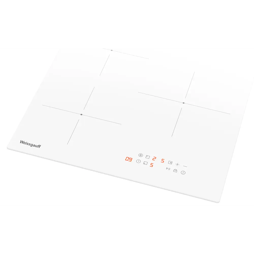 Фото 4 Индукционная варочная панель Weissgauff HI 430 WM 45 см 3 конфорки цвет белый Фото 4 Индукционная варочная панель Weissgauff HI 430 WM 45 см 3 конфорки цвет белый