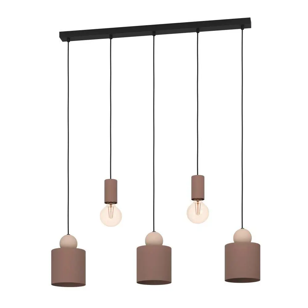 Фото 2 Светильник подвесной Eglo Gazzola Eg_900346 5 ламп 8 м² цвет песочный/мокко