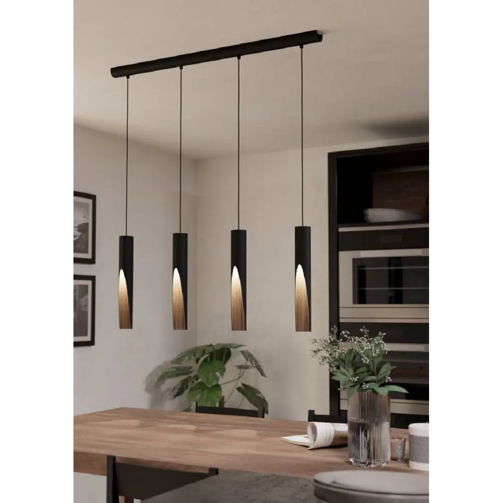 Фото 3 Светильник подвесной Eglo Barbotto Eg_900875 4 лампы 6 м² цвет коричневый/черный