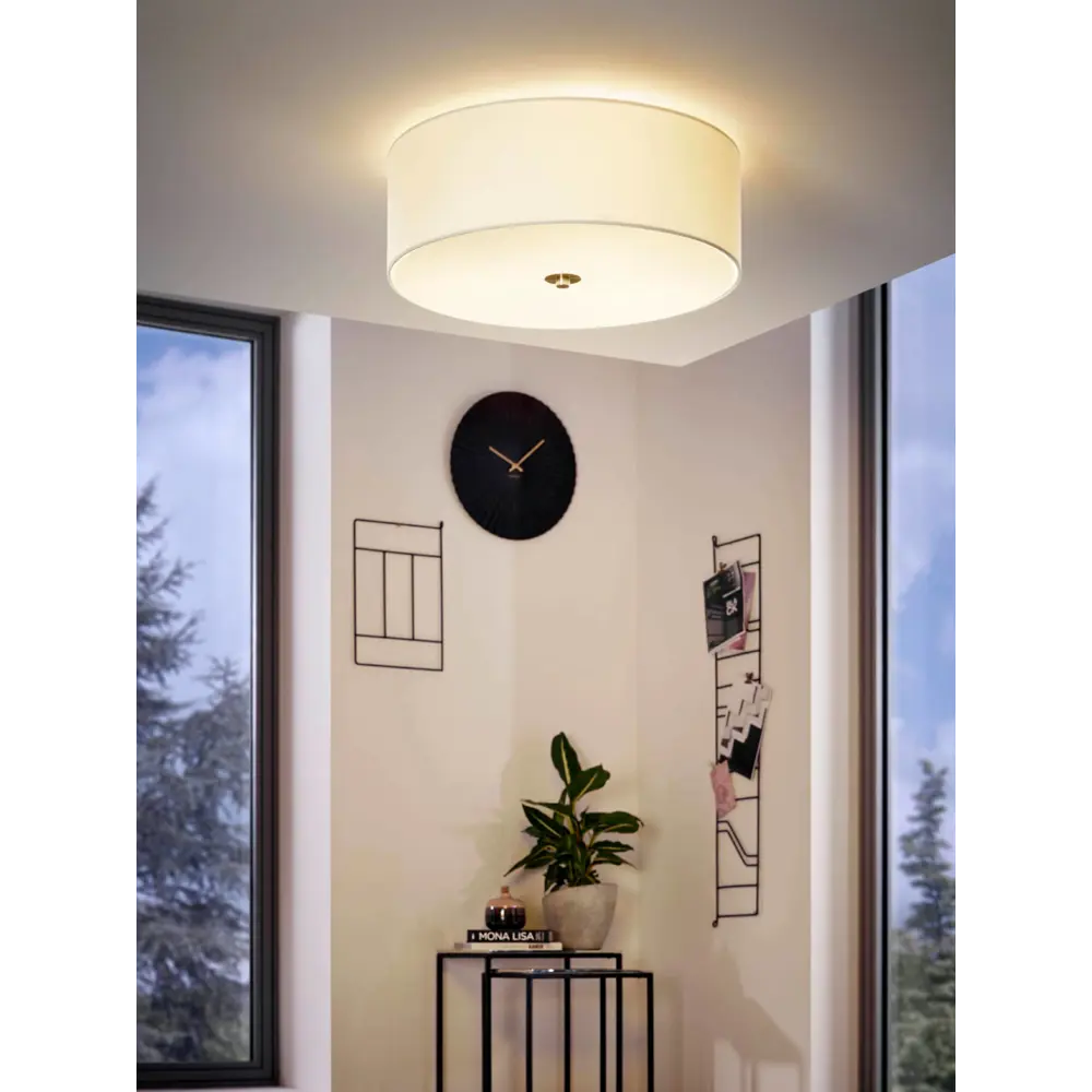 Фото 2 Люстра потолочная Eglo Pasteri Eg_94918 3 лампы 8 м² цвет белый/никель