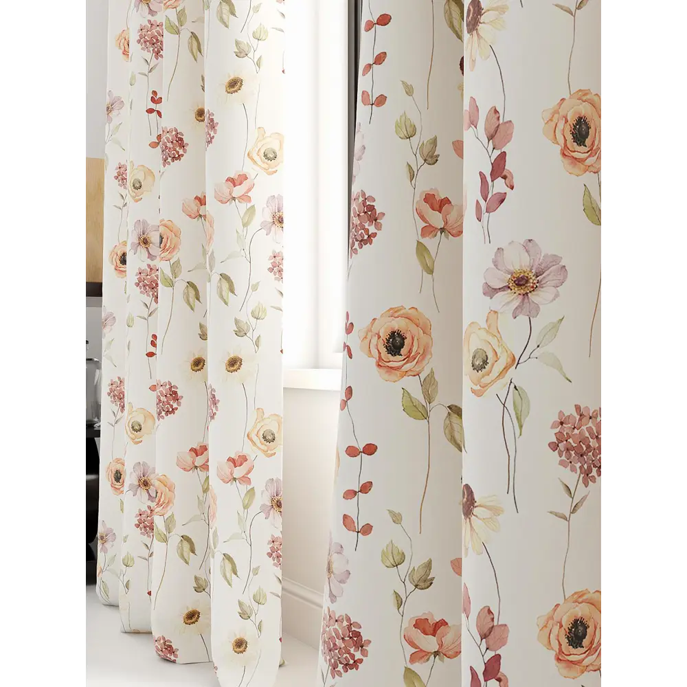 Фото 3 Комплект штор на шторной ленте AT Home Римекорс 150x250 см цвет бежевый Фото 3 Комплект штор на шторной ленте AT Home Римекорс 150x250 см цвет бежевый