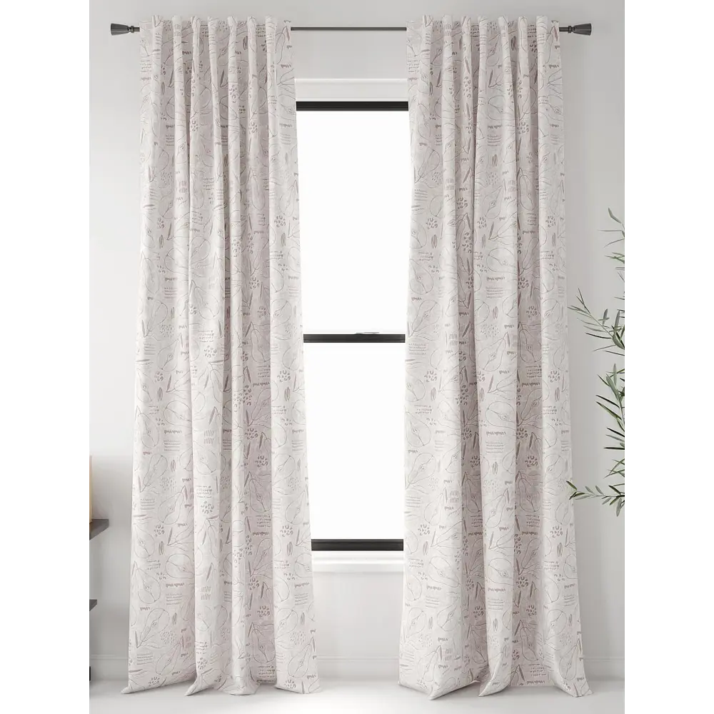 Фото 2 Комплект штор на шторной ленте AT Home Рикмирсен 150x250 см цвет бежевый Фото 2 Комплект штор на шторной ленте AT Home Рикмирсен 150x250 см цвет бежевый