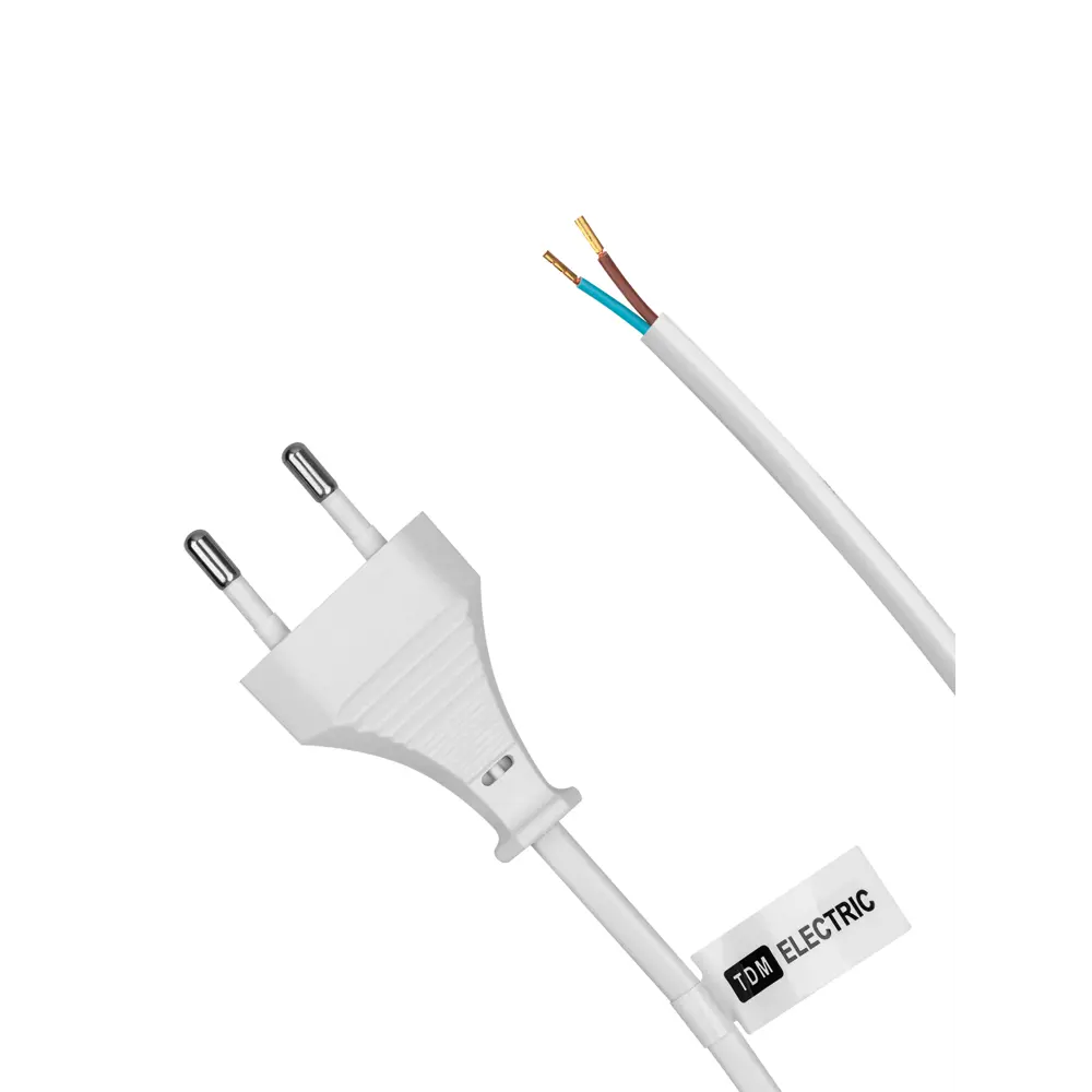 Фото 6 Шнур сетевой Tdm electric SQ1305-0043 без заземления без выключателя 6 A 2 м цвет белый Фото 6 Шнур сетевой Tdm electric SQ1305-0043 без заземления без выключателя 6 A 2 м цвет белый