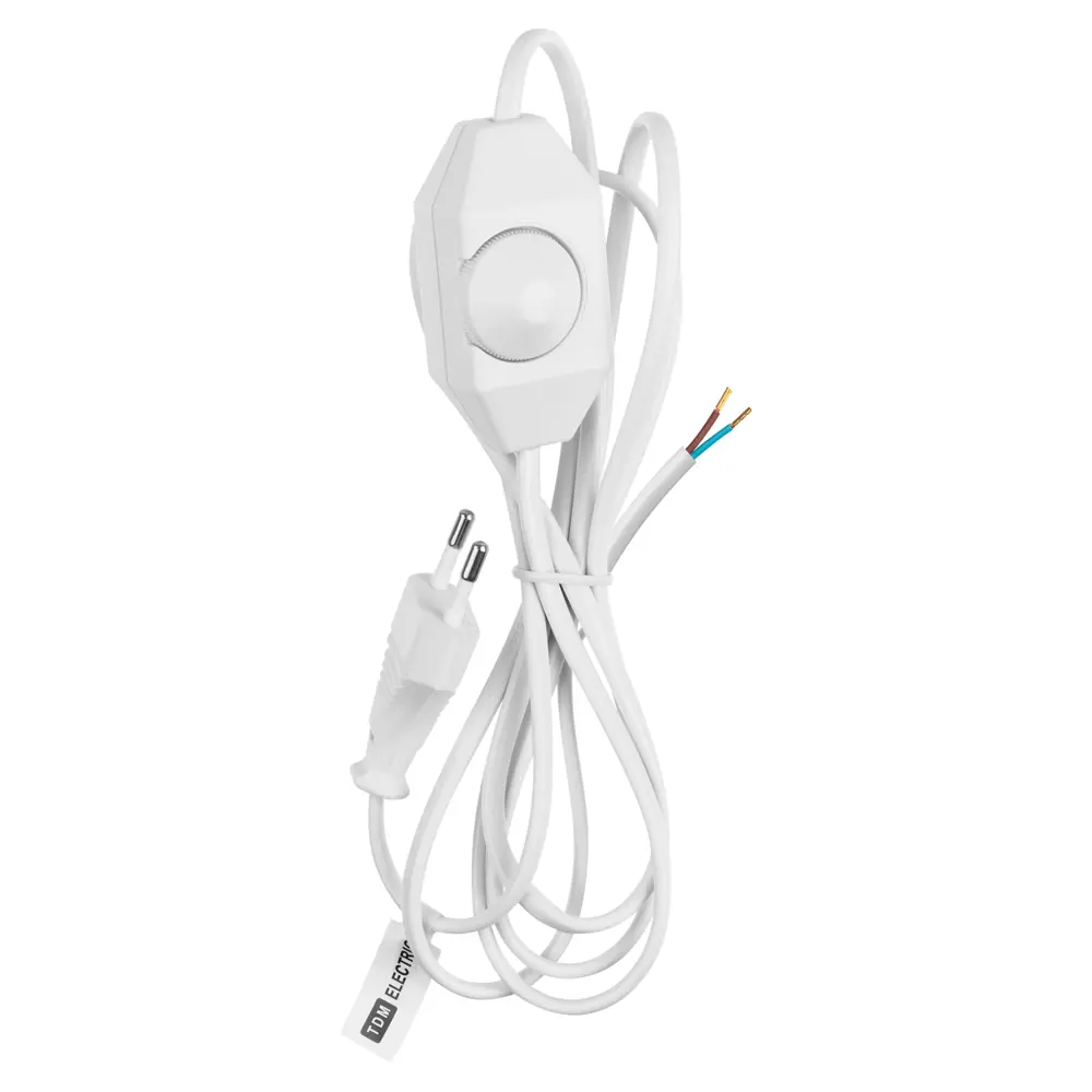 Фото 4 Шнур сетевой Tdm electric SQ1305-0043 без заземления без выключателя 6 A 2 м цвет белый Фото 4 Шнур сетевой Tdm electric SQ1305-0043 без заземления без выключателя 6 A 2 м цвет белый