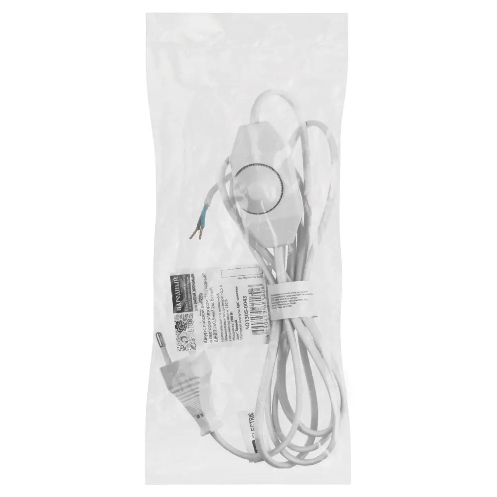 Фото 2 Шнур сетевой Tdm electric SQ1305-0043 без заземления без выключателя 6 A 2 м цвет белый Фото 2 Шнур сетевой Tdm electric SQ1305-0043 без заземления без выключателя 6 A 2 м цвет белый