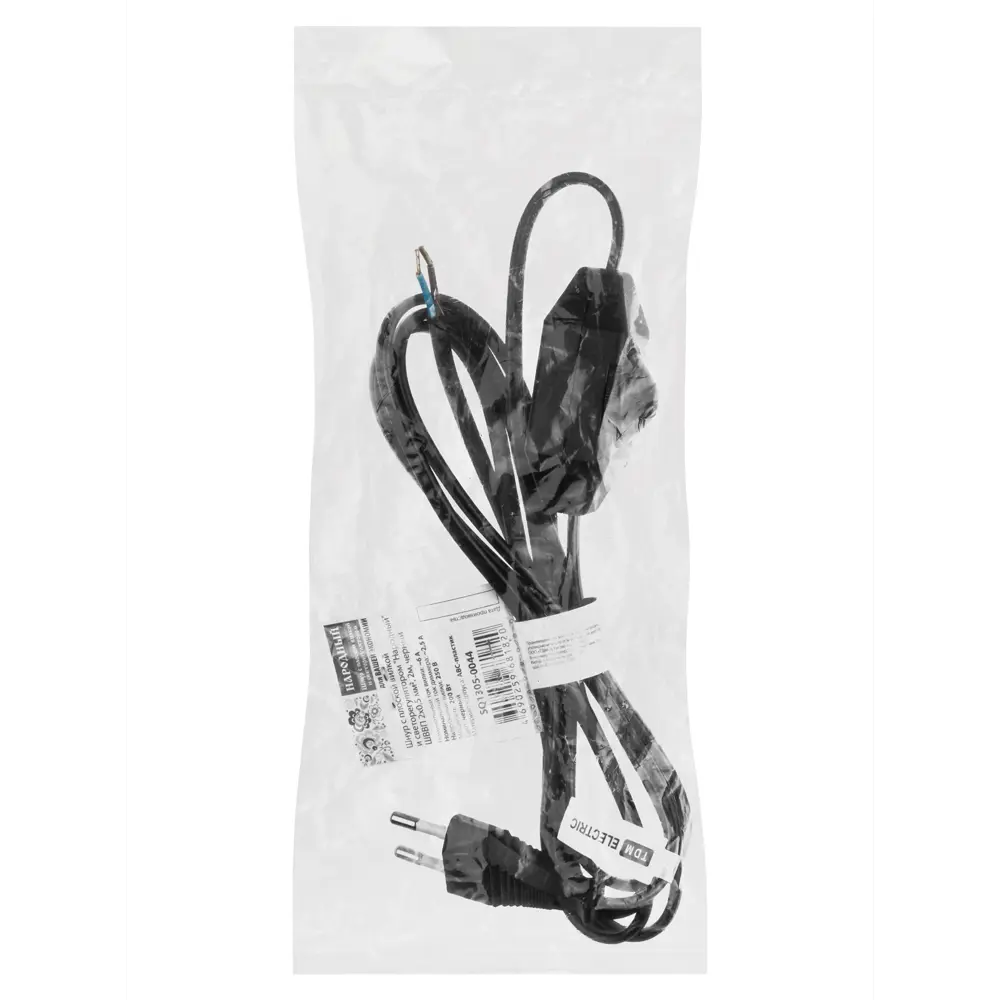 Фото 5 Шнур сетевой Tdm electric SQ1305-0044 без заземления без выключателя 6 A 2 м цвет черный Фото 5 Шнур сетевой Tdm electric SQ1305-0044 без заземления без выключателя 6 A 2 м цвет черный
