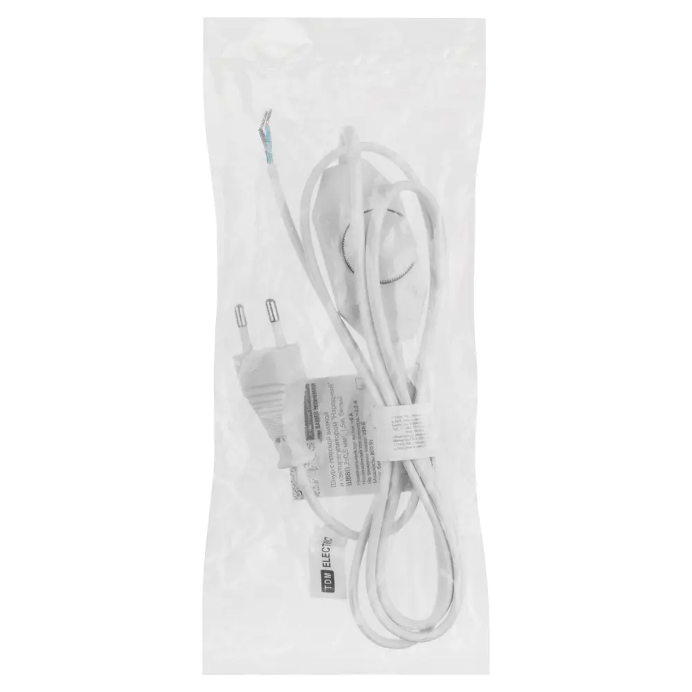 Фото Шнур сетевой Tdm electric SQ1305-0049 без заземления без выключателя 6 A 1.5 м цвет белый Фото Шнур сетевой Tdm electric SQ1305-0049 без заземления без выключателя 6 A 1.5 м цвет белый