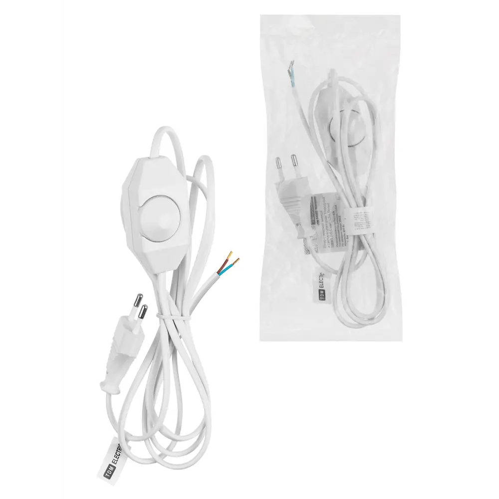 Фото 7 Шнур сетевой Tdm electric SQ1305-0049 без заземления без выключателя 6 A 1.5 м цвет белый Фото 7 Шнур сетевой Tdm electric SQ1305-0049 без заземления без выключателя 6 A 1.5 м цвет белый