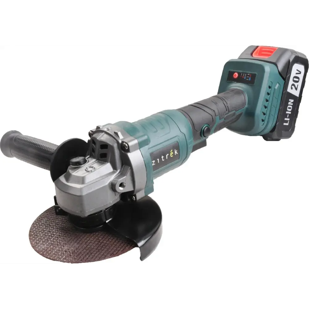 Фото 3 УШМ аккумуляторная бесщеточная Zitrek ZKAG20-125 20 В Li-Ion 2x4 Ач, 125 мм Фото 3 УШМ аккумуляторная бесщеточная Zitrek ZKAG20-125 20 В Li-Ion 2x4 Ач, 125 мм
