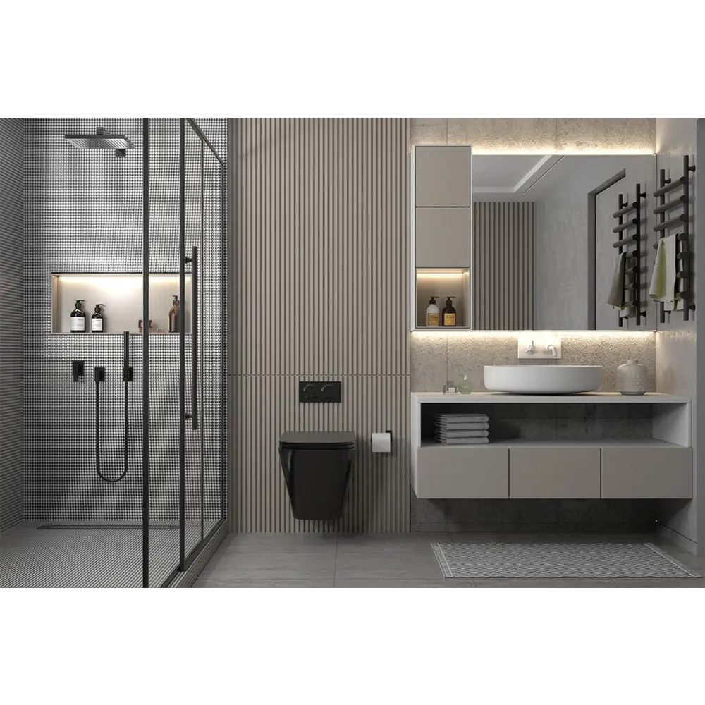 Фото 8 Комплект инсталляция с унитазом Abber Rechteck AC1201MB-AC0105-AC0120MCH цвет черный Фото 8 Комплект инсталляция с унитазом Abber Rechteck AC1201MB-AC0105-AC0120MCH цвет черный