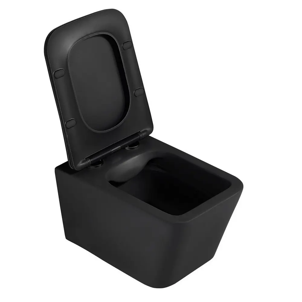 Фото Комплект инсталляция с унитазом Abber Rechteck AC1201MB-AC0105-AC0120RG цвет черный Фото Комплект инсталляция с унитазом Abber Rechteck AC1201MB-AC0105-AC0120RG цвет черный