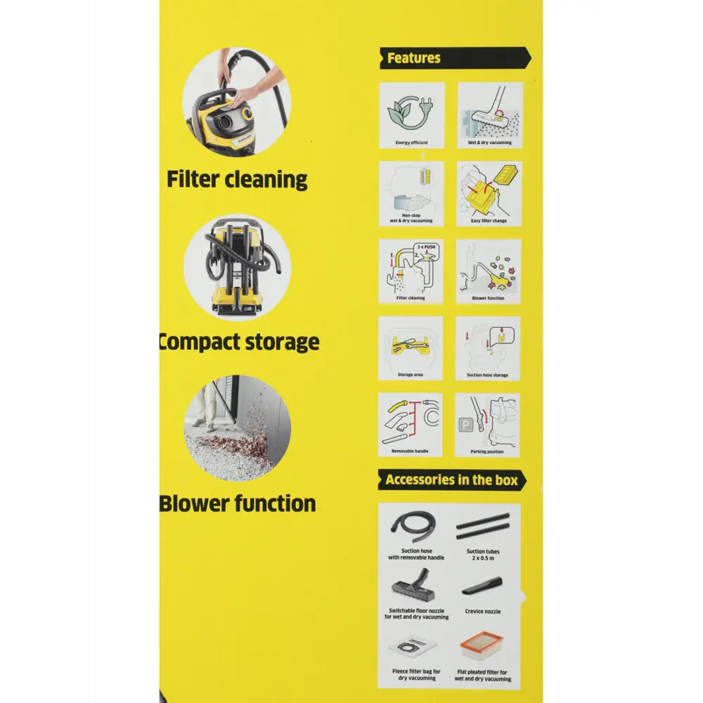 Фото 32 Пылесос строительный Karcher WD 5 S V-25/5/22, 1100 Вт, 25 л Фото 32 Пылесос строительный Karcher WD 5 S V-25/5/22, 1100 Вт, 25 л