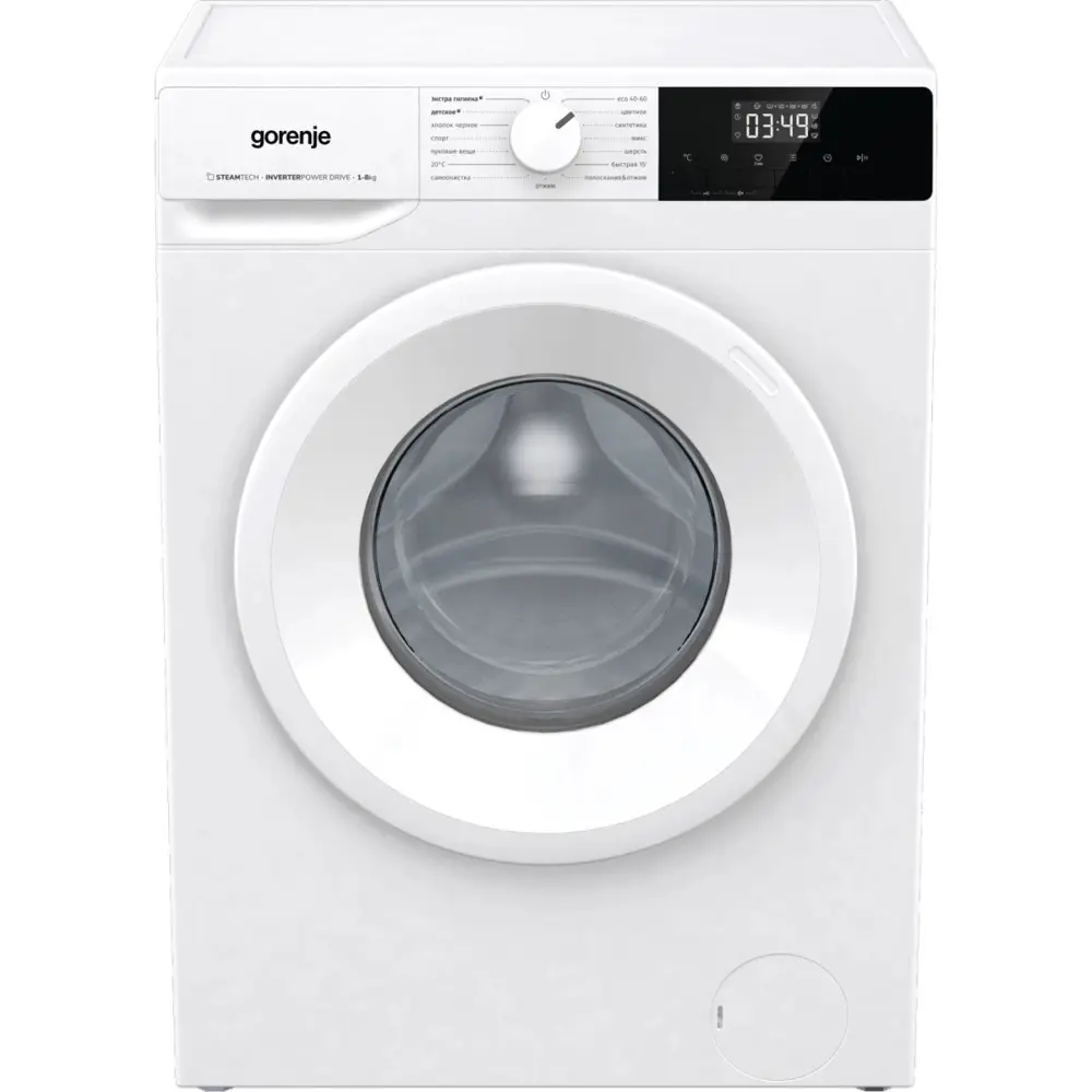 Фото 10 Стиральная машина Gorenje Wnhpi84as/r 59.5x85x0 см 8 кг цвет белый Фото 10 Стиральная машина Gorenje Wnhpi84as/r 59.5x85x0 см 8 кг цвет белый