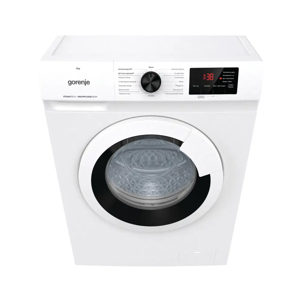Фото 2 Стиральная машина Gorenje Whe60sfs 59.5x85x0 см 6 кг цвет белый Фото 2 Стиральная машина Gorenje Whe60sfs 59.5x85x0 см 6 кг цвет белый
