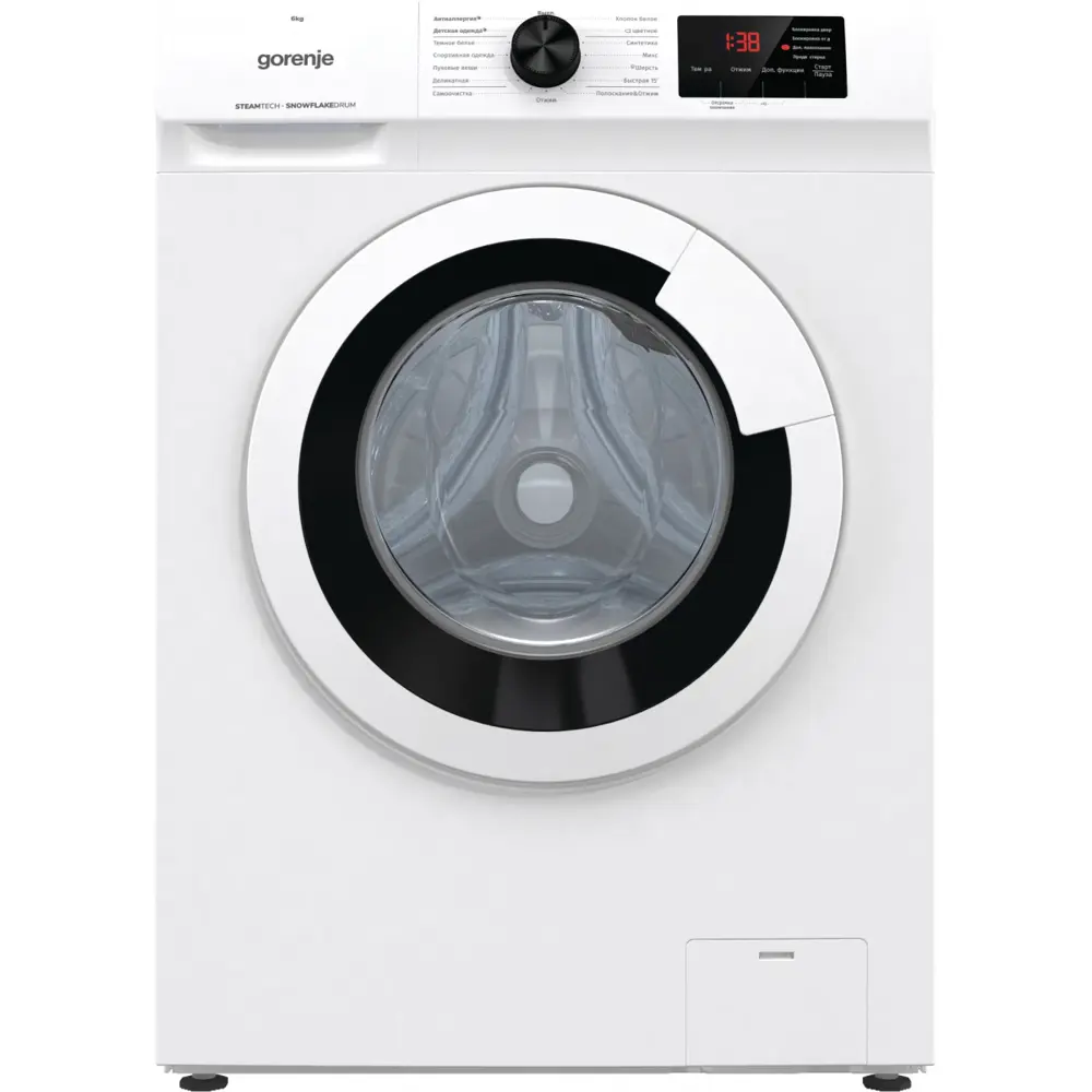 Фото 3 Стиральная машина Gorenje Whe60sfs 59.5x85x0 см 6 кг цвет белый Фото 3 Стиральная машина Gorenje Whe60sfs 59.5x85x0 см 6 кг цвет белый