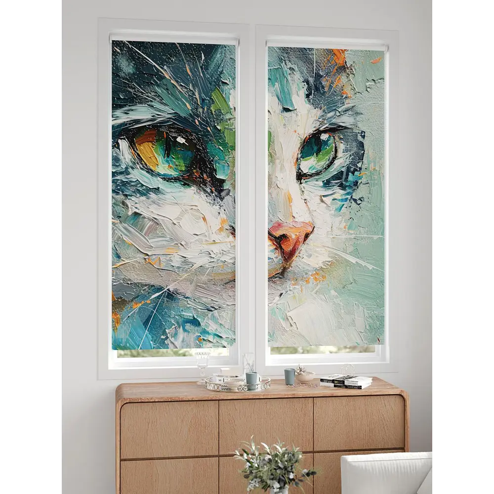 Фото 7 Рулонная штора блэкаут At Home ЛургасAT785135068, 68x170см, цвет белый, бирюзовый Фото 7 Рулонная штора блэкаут At Home ЛургасAT785135068, 68x170см, цвет белый, бирюзовый
