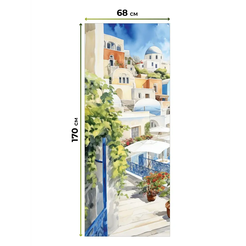 Фото Рулонная штора блэкаут At Home ЛургасAT785158068, 68x170см, цвет бежевый, зеленый, синий Фото Рулонная штора блэкаут At Home ЛургасAT785158068, 68x170см, цвет бежевый, зеленый, синий
