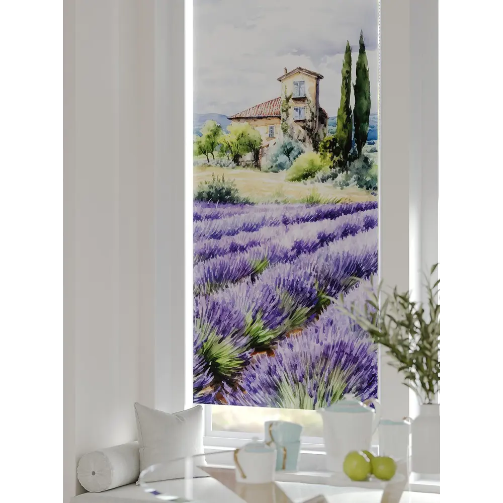 Фото 4 Рулонная штора блэкаут At Home ЛургасAT785160068, 68x170см, цвет белый, синий, фиолетовый Фото 4 Рулонная штора блэкаут At Home ЛургасAT785160068, 68x170см, цвет белый, синий, фиолетовый