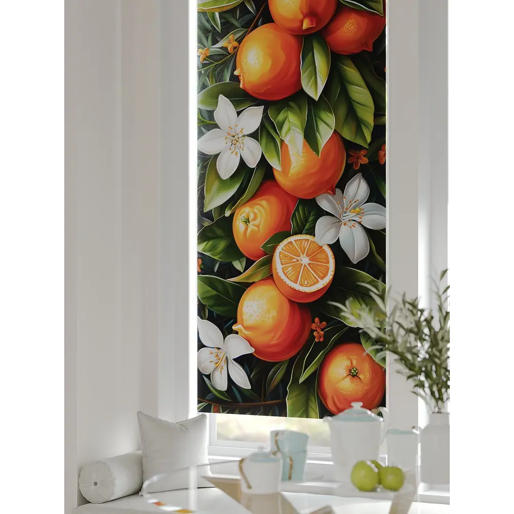 Фото 8 Рулонная штора блэкаут At Home ЛургасAT785161068, 68x170см, цвет белый, зеленый, оранжевый Фото 8 Рулонная штора блэкаут At Home ЛургасAT785161068, 68x170см, цвет белый, зеленый, оранжевый