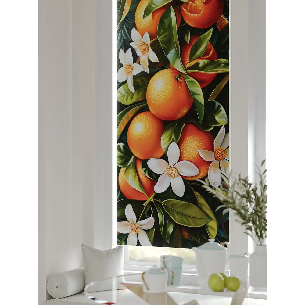 Фото 5 Рулонная штора блэкаут At Home ЛургасAT785161068, 68x170см, цвет белый, зеленый, оранжевый Фото 5 Рулонная штора блэкаут At Home ЛургасAT785161068, 68x170см, цвет белый, зеленый, оранжевый