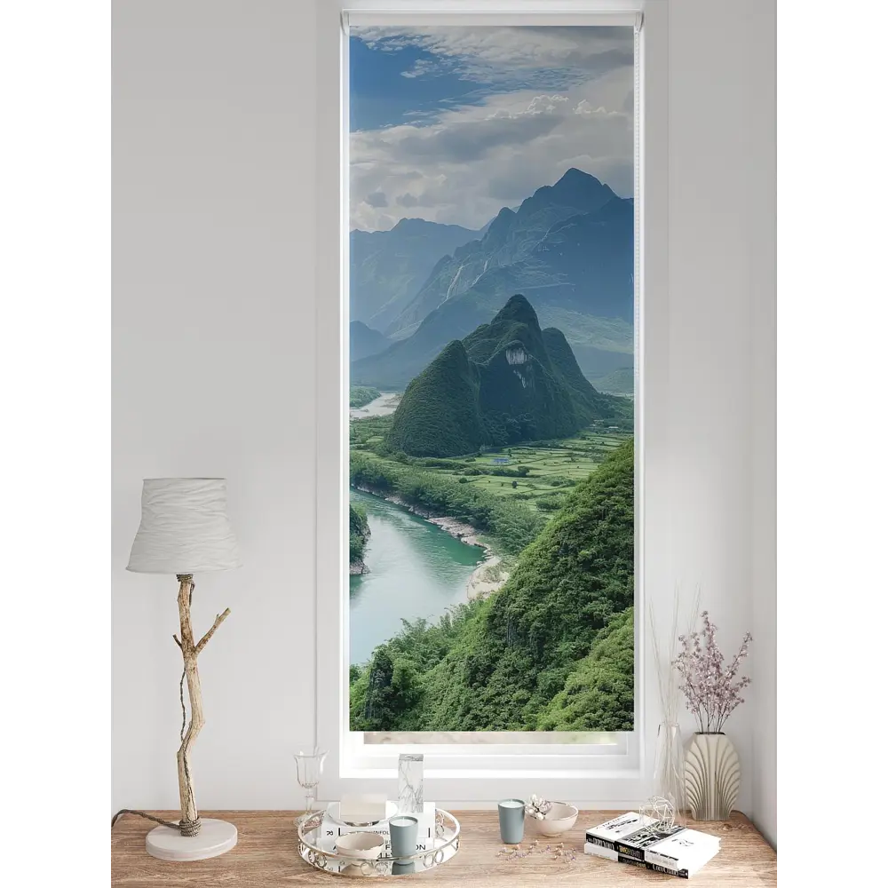 Фото 5 Рулонная штора блэкаут At Home ЛургасAT785050068, 68x170см, цвет зеленый, синий, бирюзовый Фото 5 Рулонная штора блэкаут At Home ЛургасAT785050068, 68x170см, цвет зеленый, синий, бирюзовый