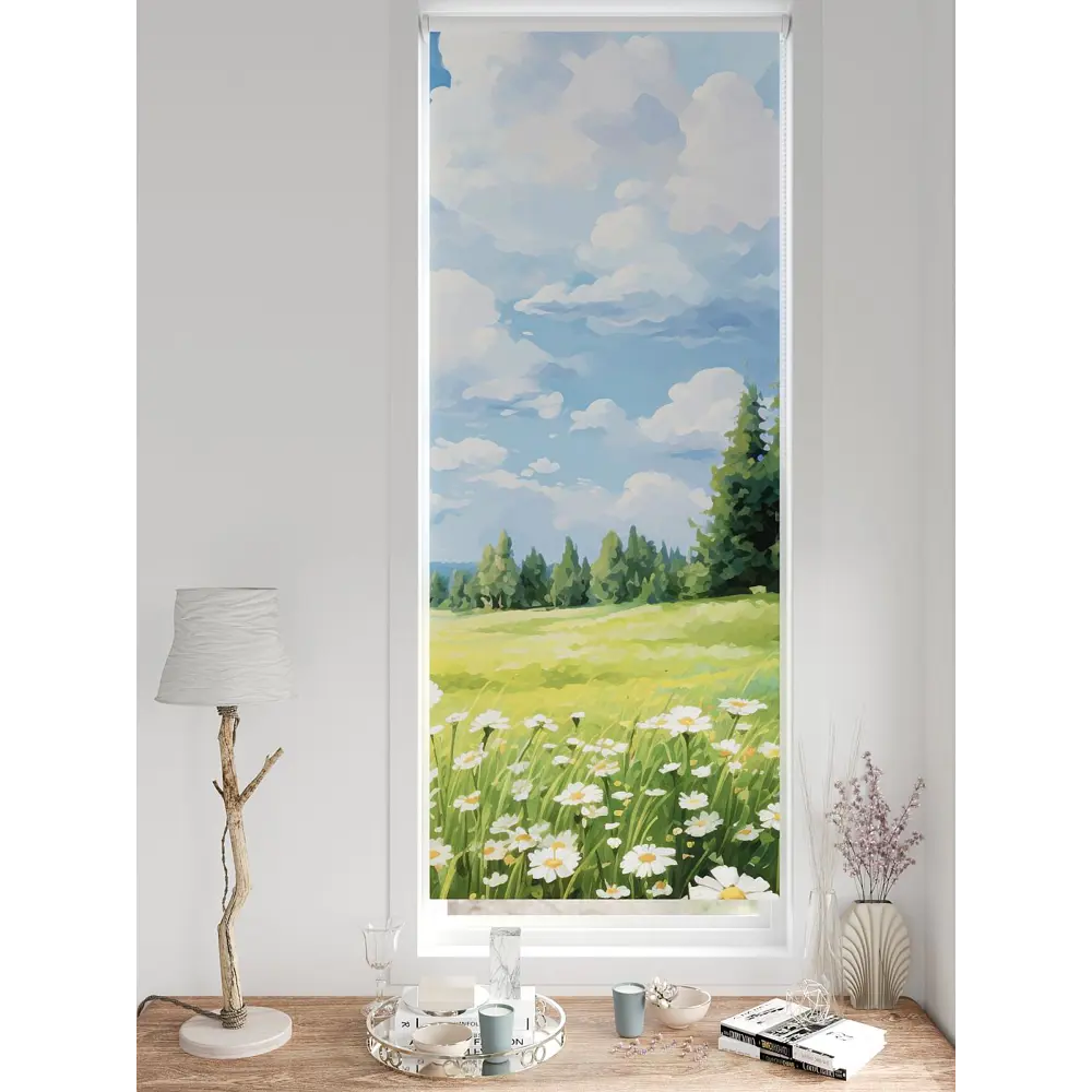 Фото 6 Рулонная штора блэкаут At Home ЛургасAT785053068, 68x170см, цвет белый, зеленый, синий Фото 6 Рулонная штора блэкаут At Home ЛургасAT785053068, 68x170см, цвет белый, зеленый, синий