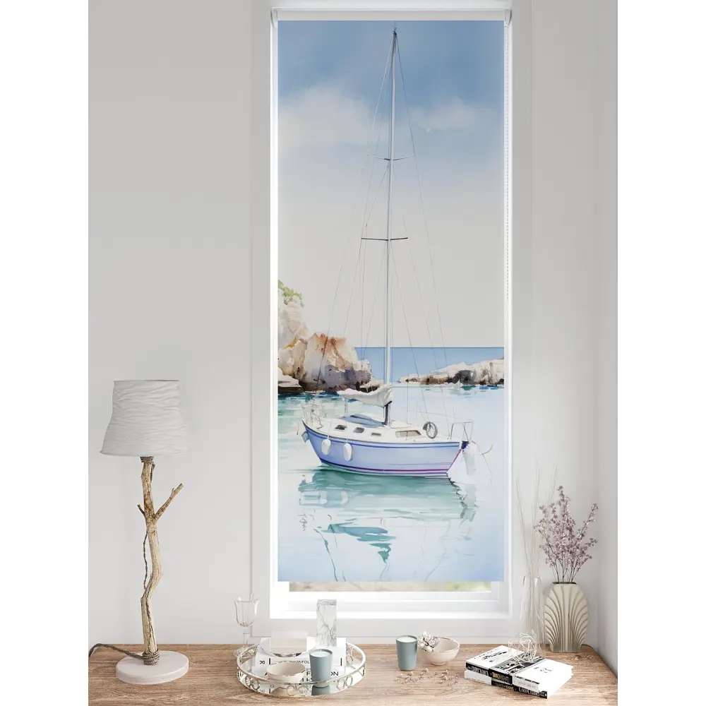 Фото 9 Рулонная штора блэкаут At Home ЛургасAT785076068, 68x170см, цвет бежевый, зеленый, синий Фото 9 Рулонная штора блэкаут At Home ЛургасAT785076068, 68x170см, цвет бежевый, зеленый, синий