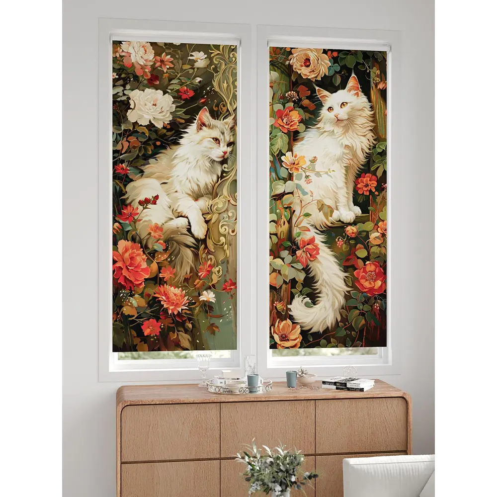 Фото Рулонная штора блэкаут At Home ЛургасAT785077068, 68x170см, цвет бежевый, зеленый, оранжевый Фото Рулонная штора блэкаут At Home ЛургасAT785077068, 68x170см, цвет бежевый, зеленый, оранжевый