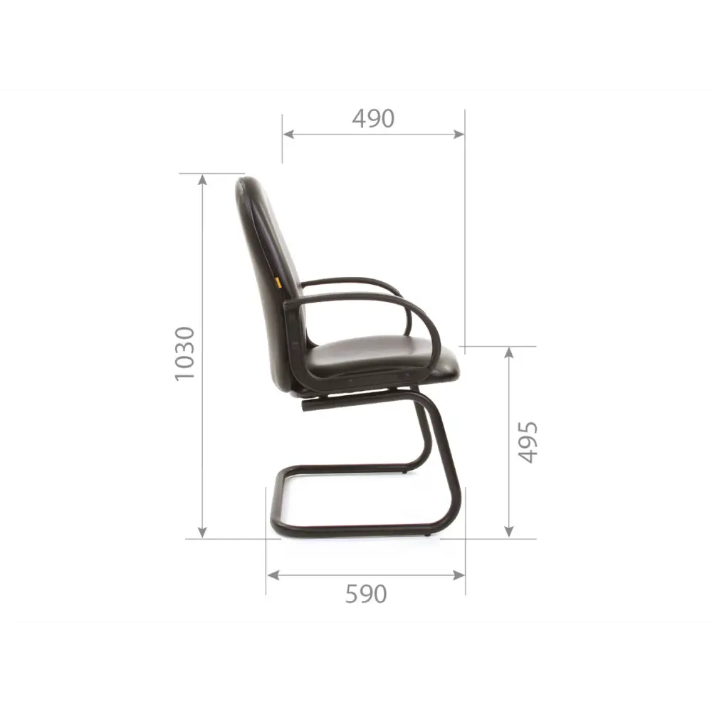 Фото 5 Стул Тайпит Дельф 52x103x59 см искусственная кожа цвет черный