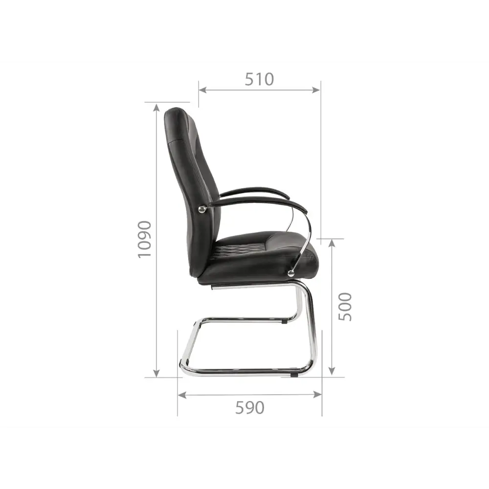 Фото 5 Стул Тайпит Ортей 52.5x109x59 см искусственная кожа цвет черный