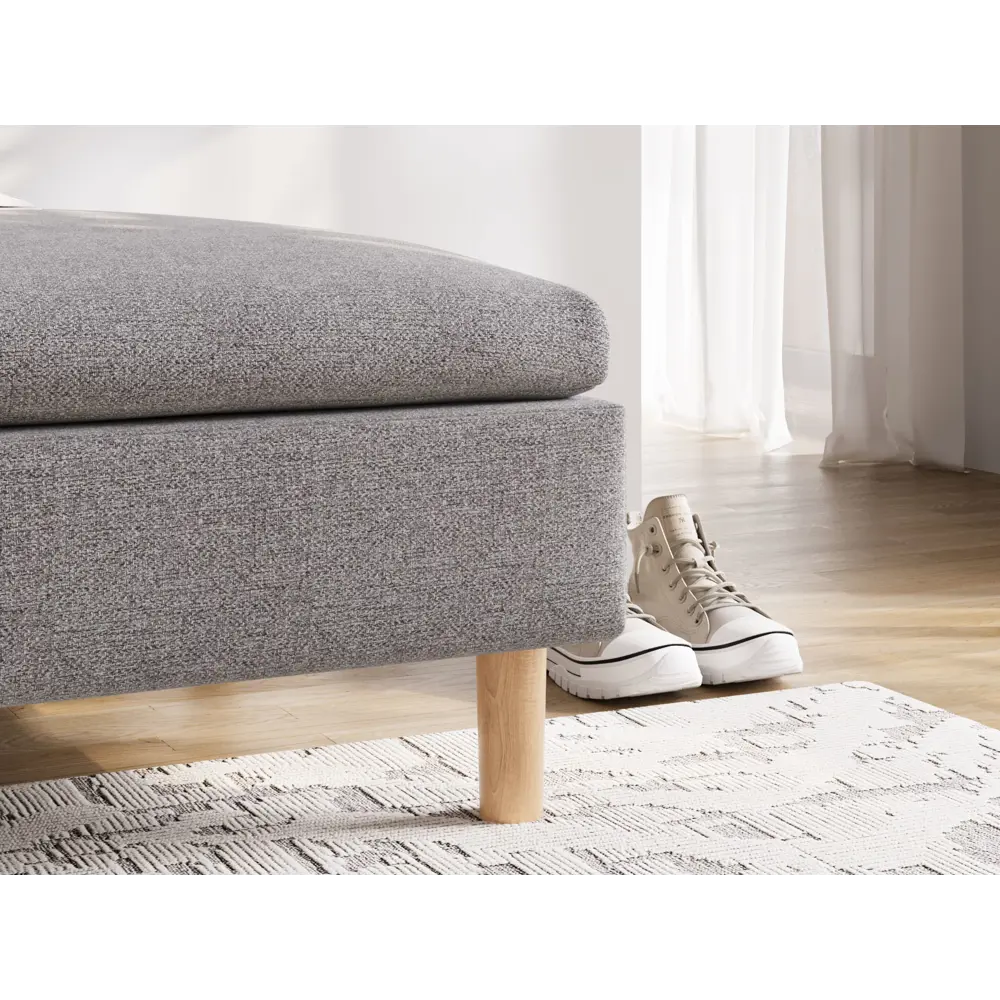 Фото 2 Пуф рогожка Правила мебели Армана 187048, 45x95 см, цвет серый Фото 2 Пуф рогожка Правила мебели Армана 187048, 45x95 см, цвет серый