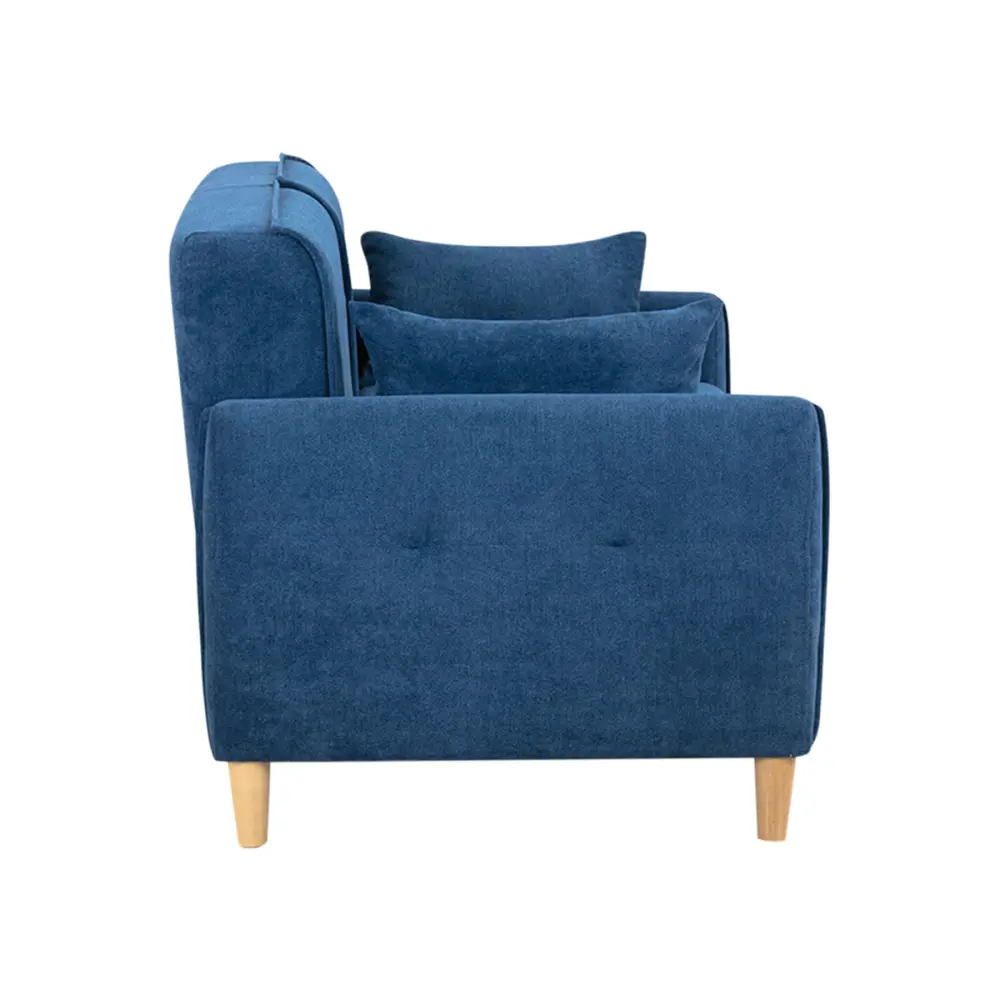 Фото 3 Диван раскладной Правила мебели Адель 170x82x89 см велюр цвет синий/велюр