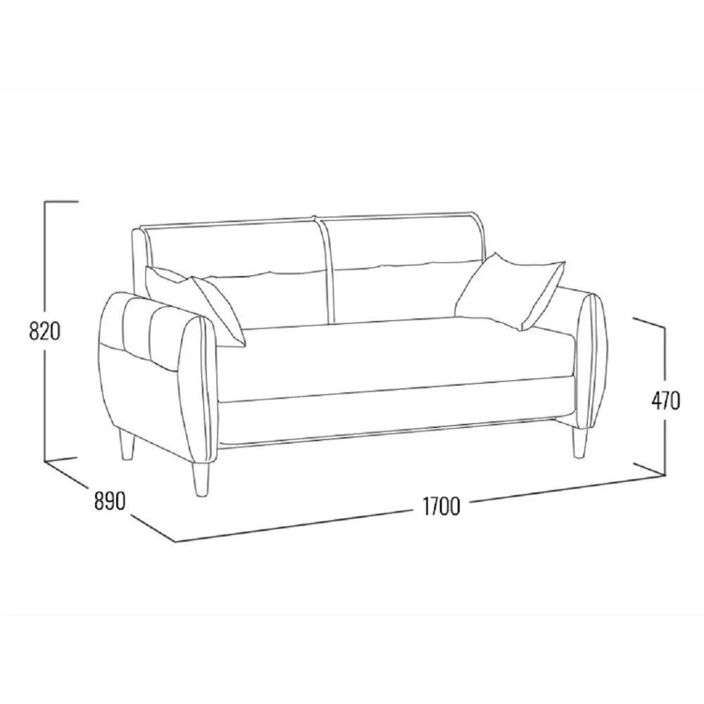 Фото 9 Диван раскладной Правила мебели Адель 170x82x89 см велюр цвет синий/велюр