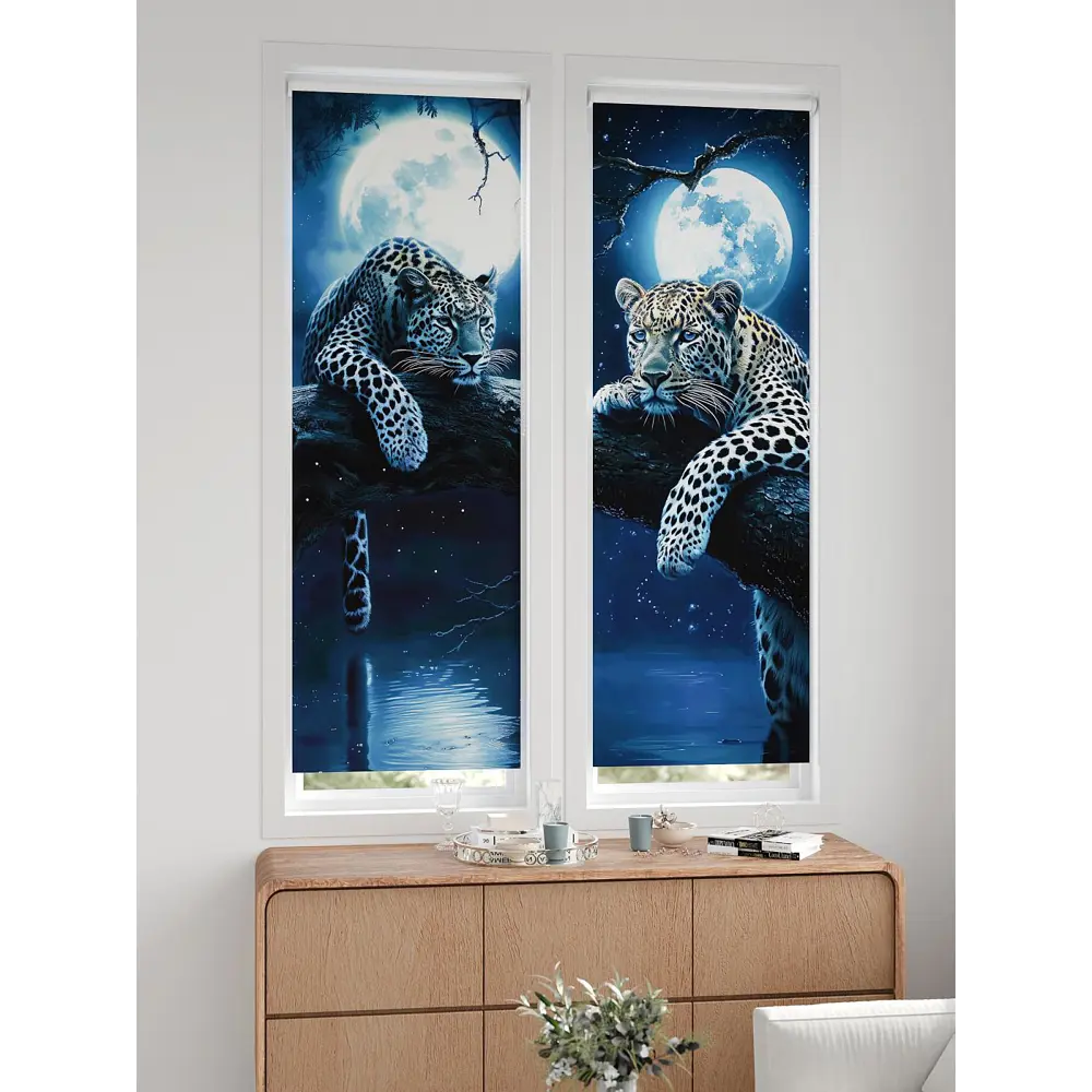 Фото 2 Рулонная штора блэкаут At Home НокретAT785045057, 57x170см, цвет белый, синий, серый Фото 2 Рулонная штора блэкаут At Home НокретAT785045057, 57x170см, цвет белый, синий, серый