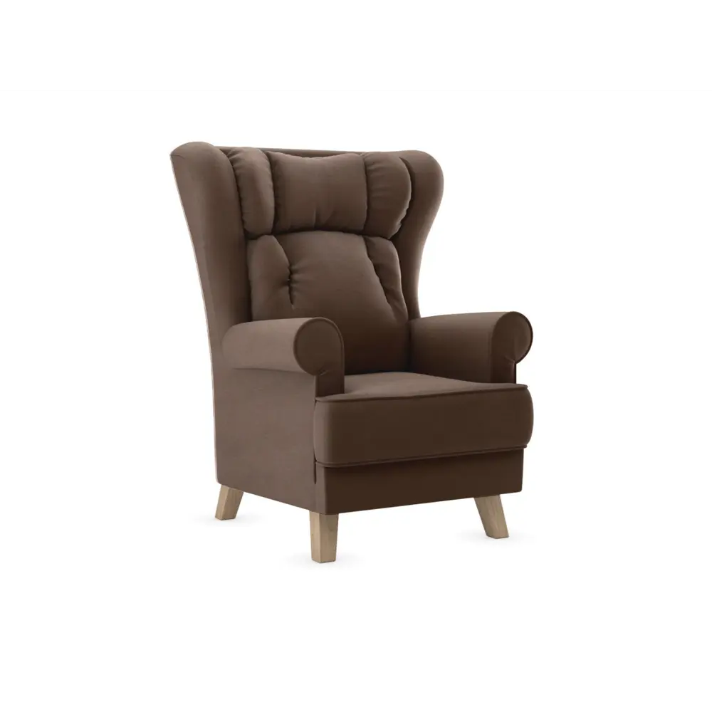 Фото Кресло Элегия Лацио 145561 98x112x93 см велюр цвет корица, микровелюр Фото Кресло Элегия Лацио 145561 98x112x93 см велюр цвет корица, микровелюр