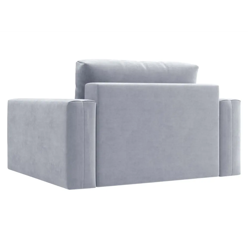 Фото 4 Кресло Правила мебели Клермон 141x87x120 см велюр цвет серебро/велюр Фото 4 Кресло Правила мебели Клермон 141x87x120 см велюр цвет серебро/велюр