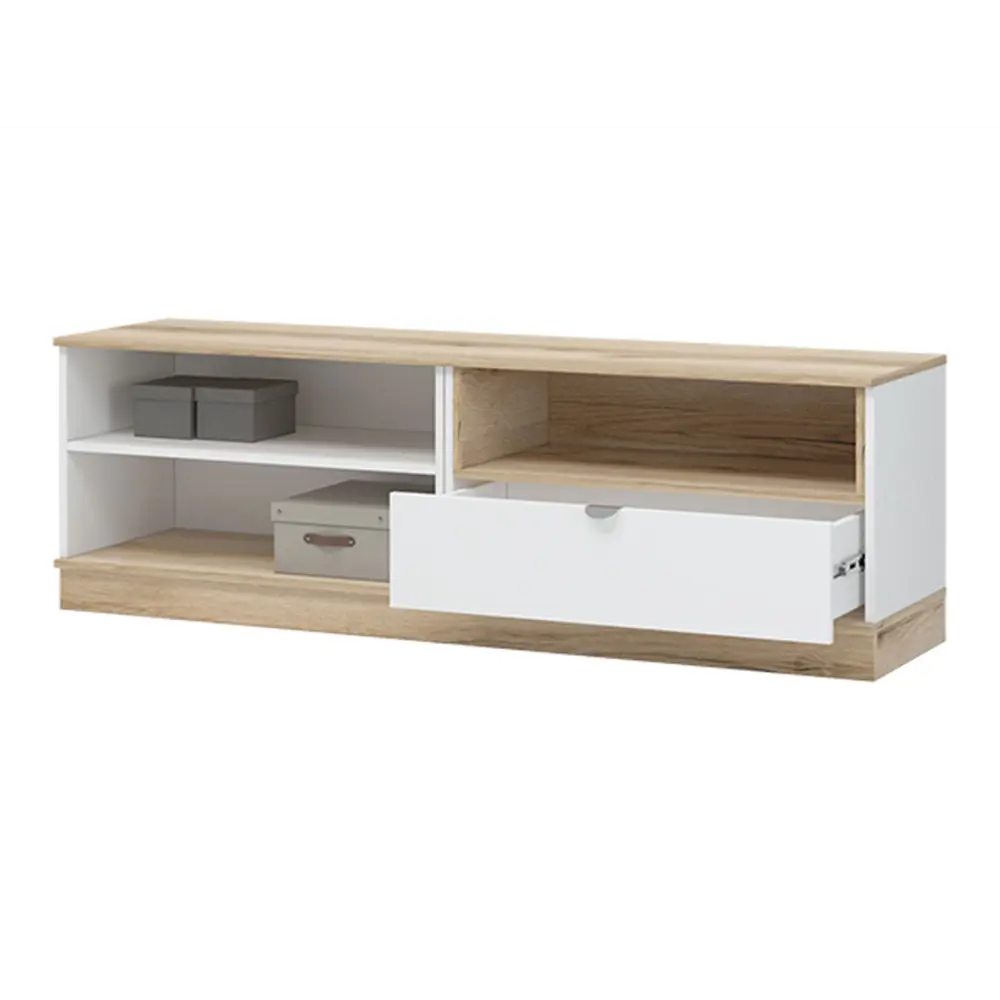 Фото 2 Тумба под телевизор Стендмебель 178289 160x51x45 см ЛДСП цвет белый/дуб делано Фото 2 Тумба под телевизор Стендмебель 178289 160x51x45 см ЛДСП цвет белый/дуб делано